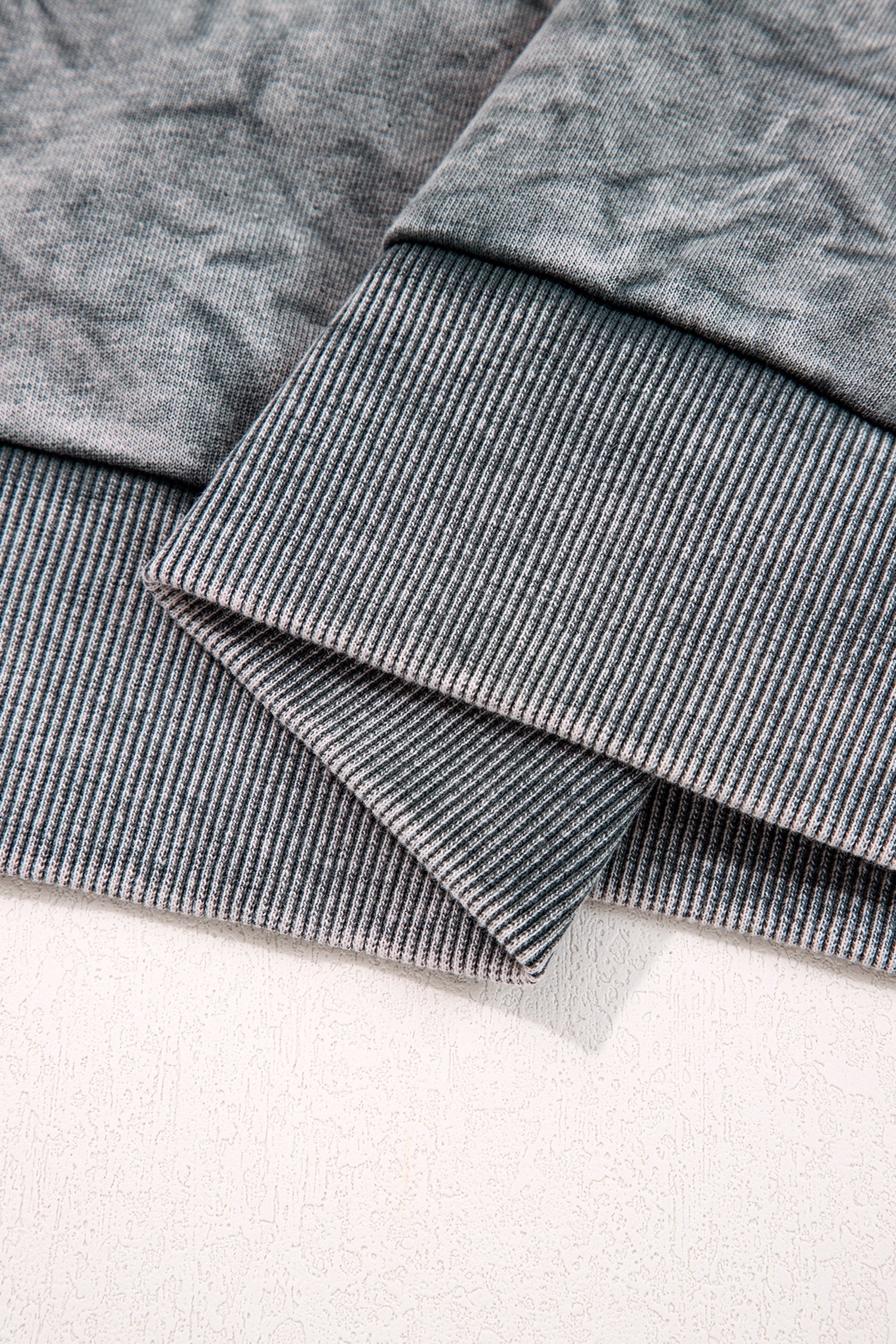 High-rise saved by grace Letter Embroidery Mineral Wash Loose Sweatshirt