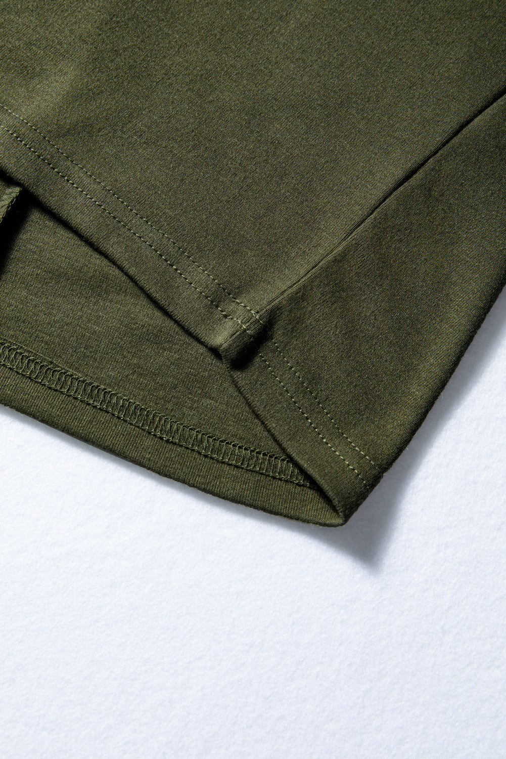 Four Leaf Clover Solid Color Extended Cuffs Long Sleeve Top