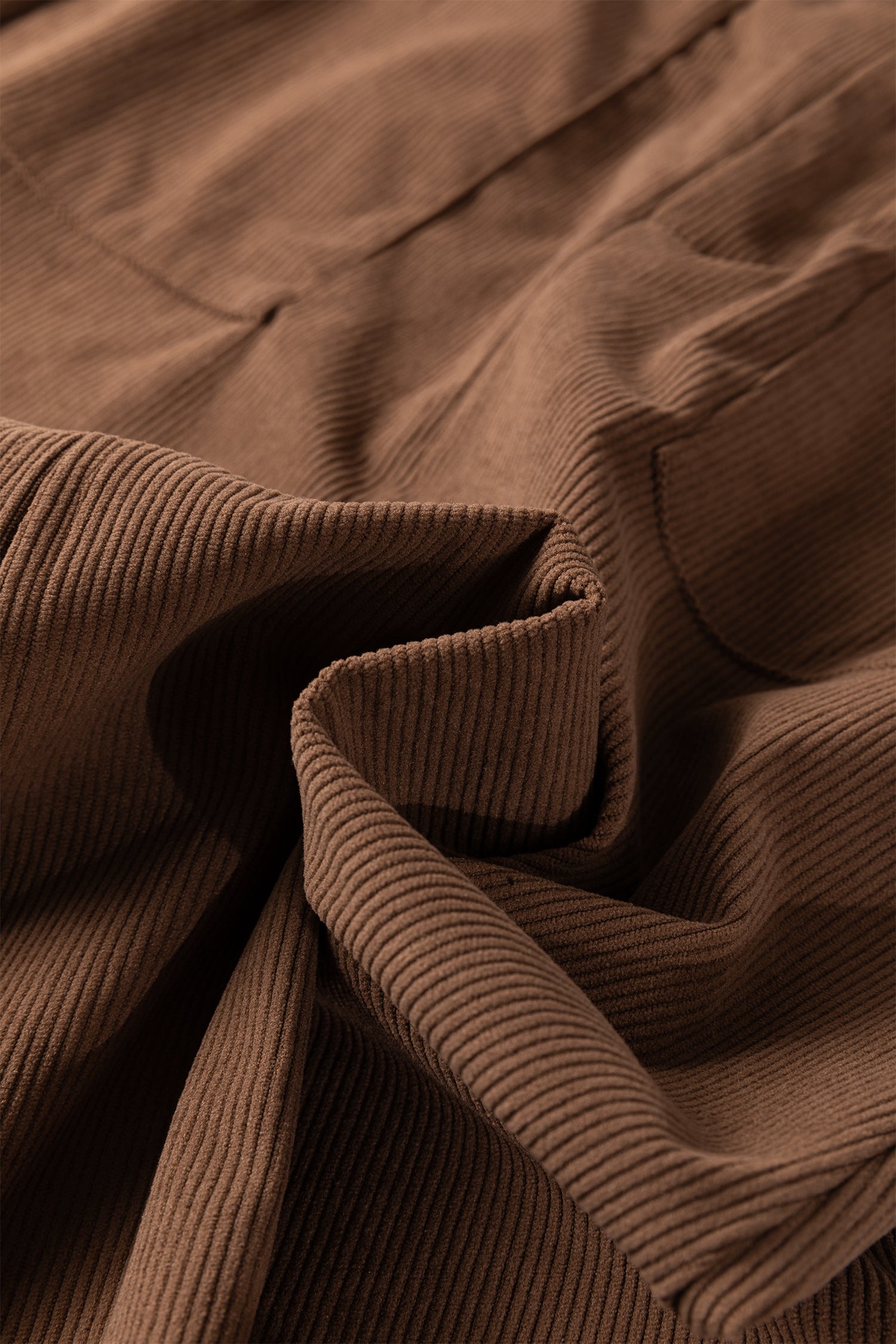 Coffee Front Slit Shift High Waist Midi Skirt