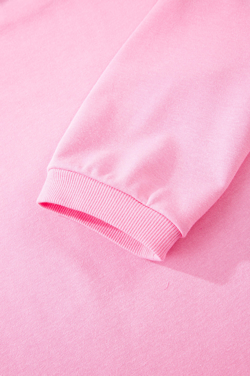 Pink Floral Bow Patched Exposed Seam Patchwork Slit Baggy Sweatshirt