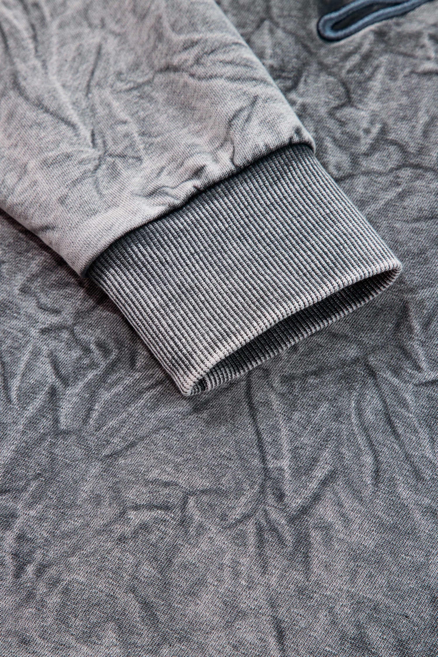 High-rise saved by grace Letter Embroidery Mineral Wash Loose Sweatshirt