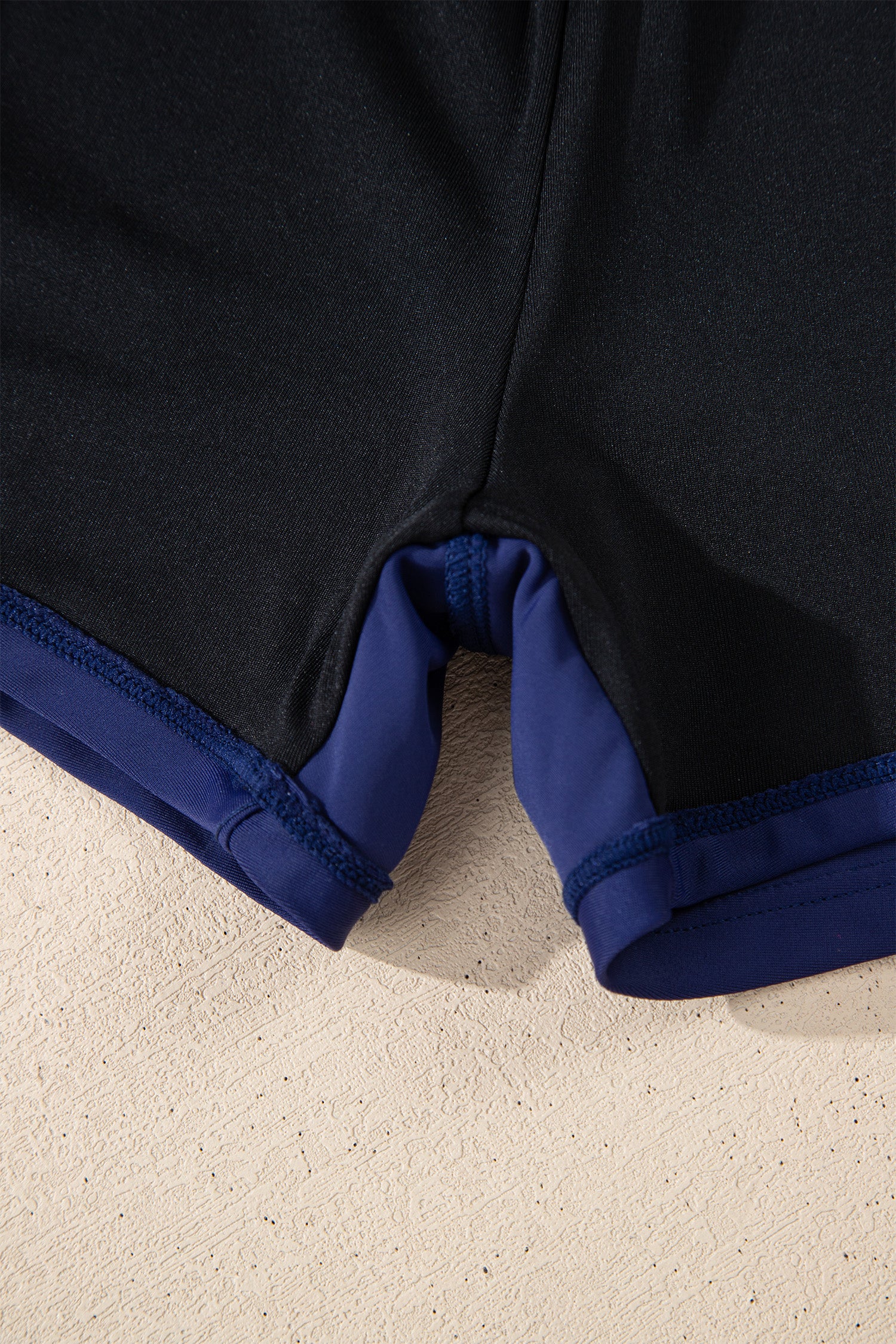 Blue Floral Print Patchwork Bow Knot Detail Sleeveless Swim Dress