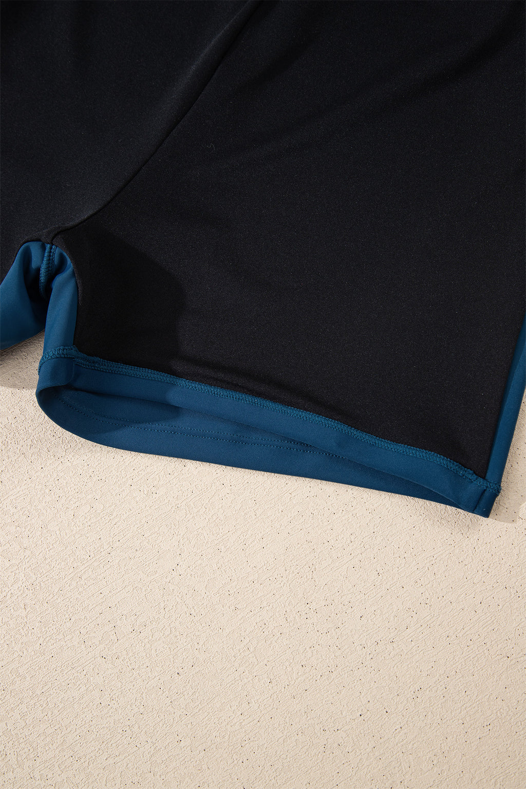 Sail Blue Color Block Patchwork Bow Knot Detail Sleeveless Swim Dress