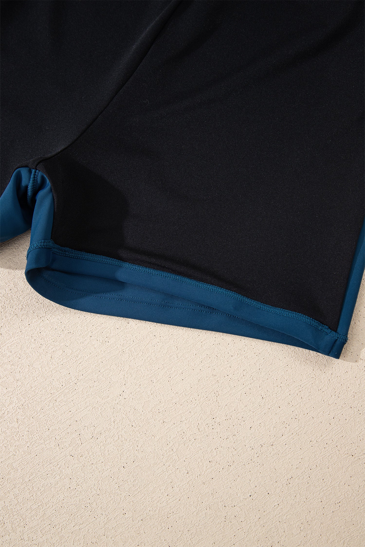 Sail Blue Color Block Patchwork Bow Knot Detail Sleeveless Swim Dress