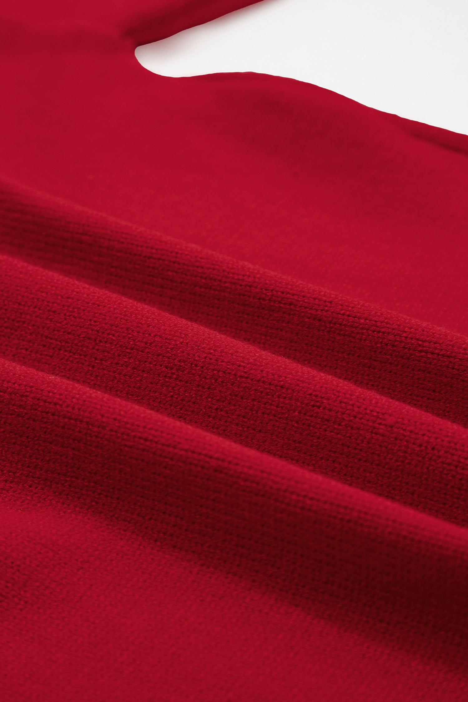 Fiery Red Sequined Bow Graphic Christmas Holiday Sweater