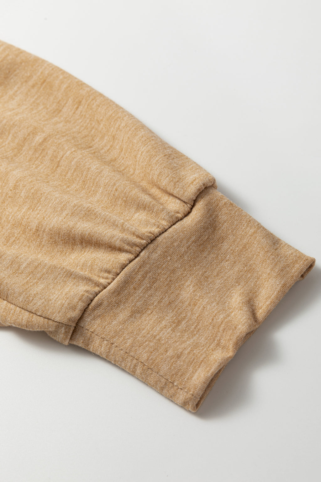 Four Leaf Clover Exposed Stitching Colorblock V Neck Long Sleeve Top