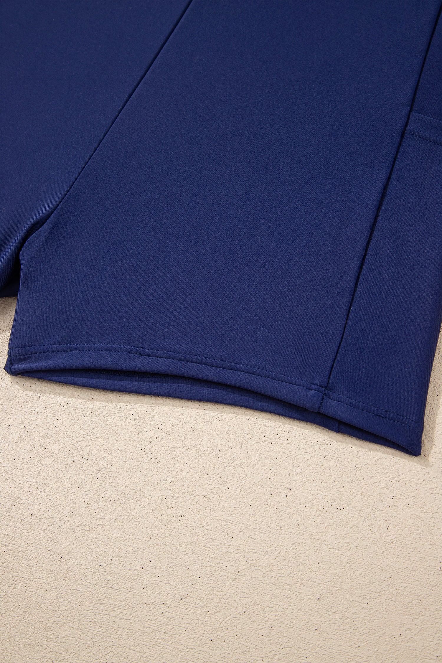 Blue Floral Print Patchwork Bow Knot Detail Sleeveless Swim Dress